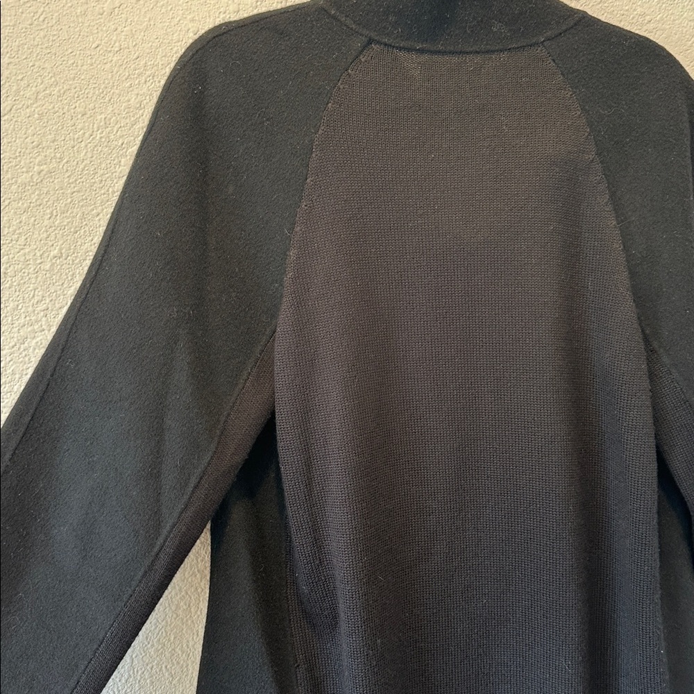 Vince Classic Black Trench Coat Mixed Fabric - Picture 7 of 7